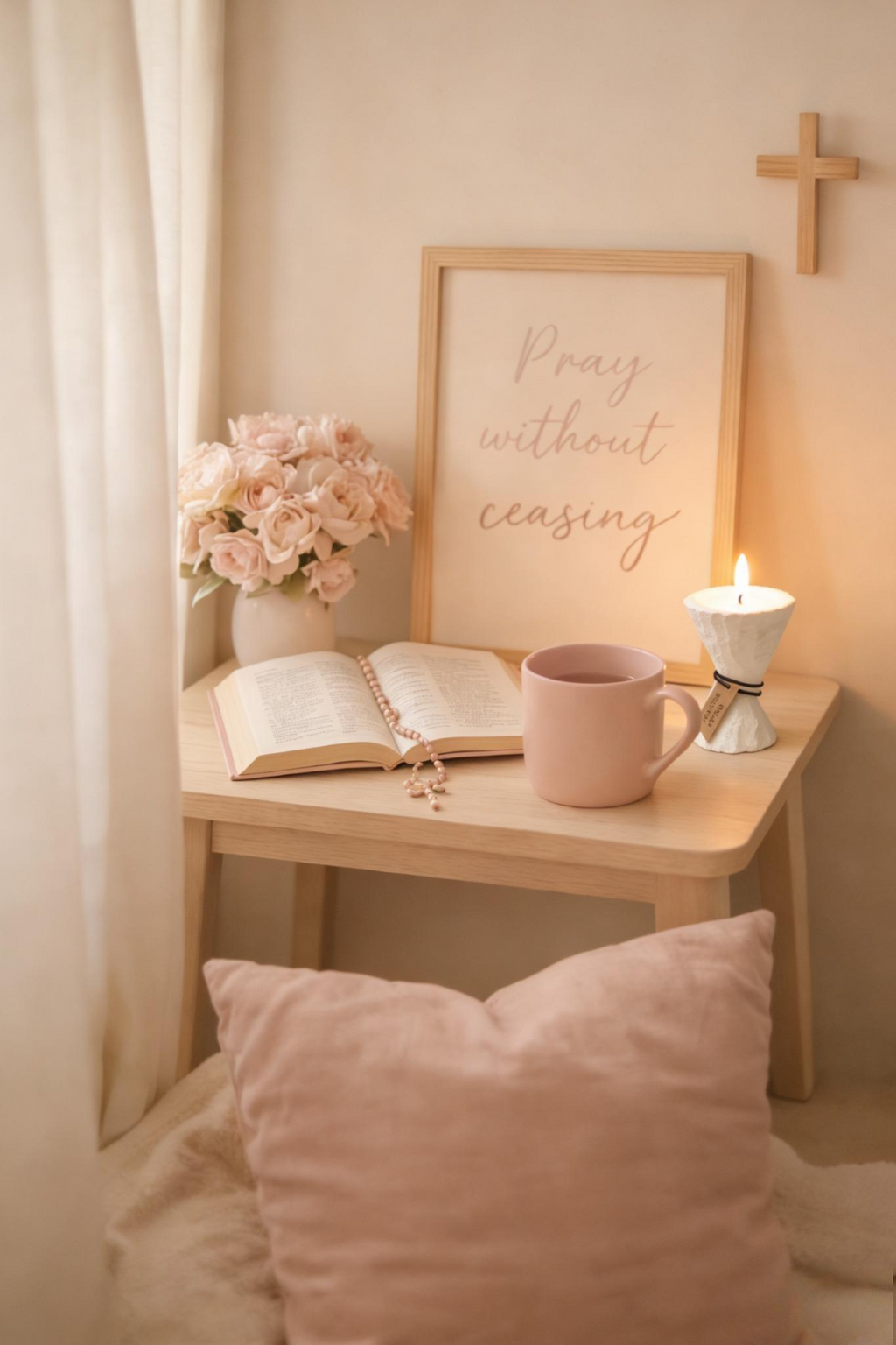 Ahavah Prayer Light Candle Holder