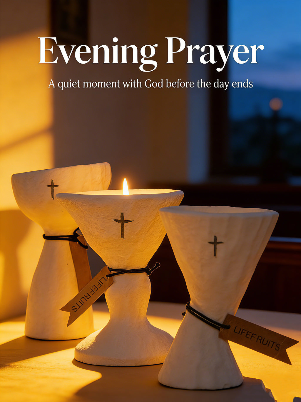 Ahavah Prayer Light Candle Holder