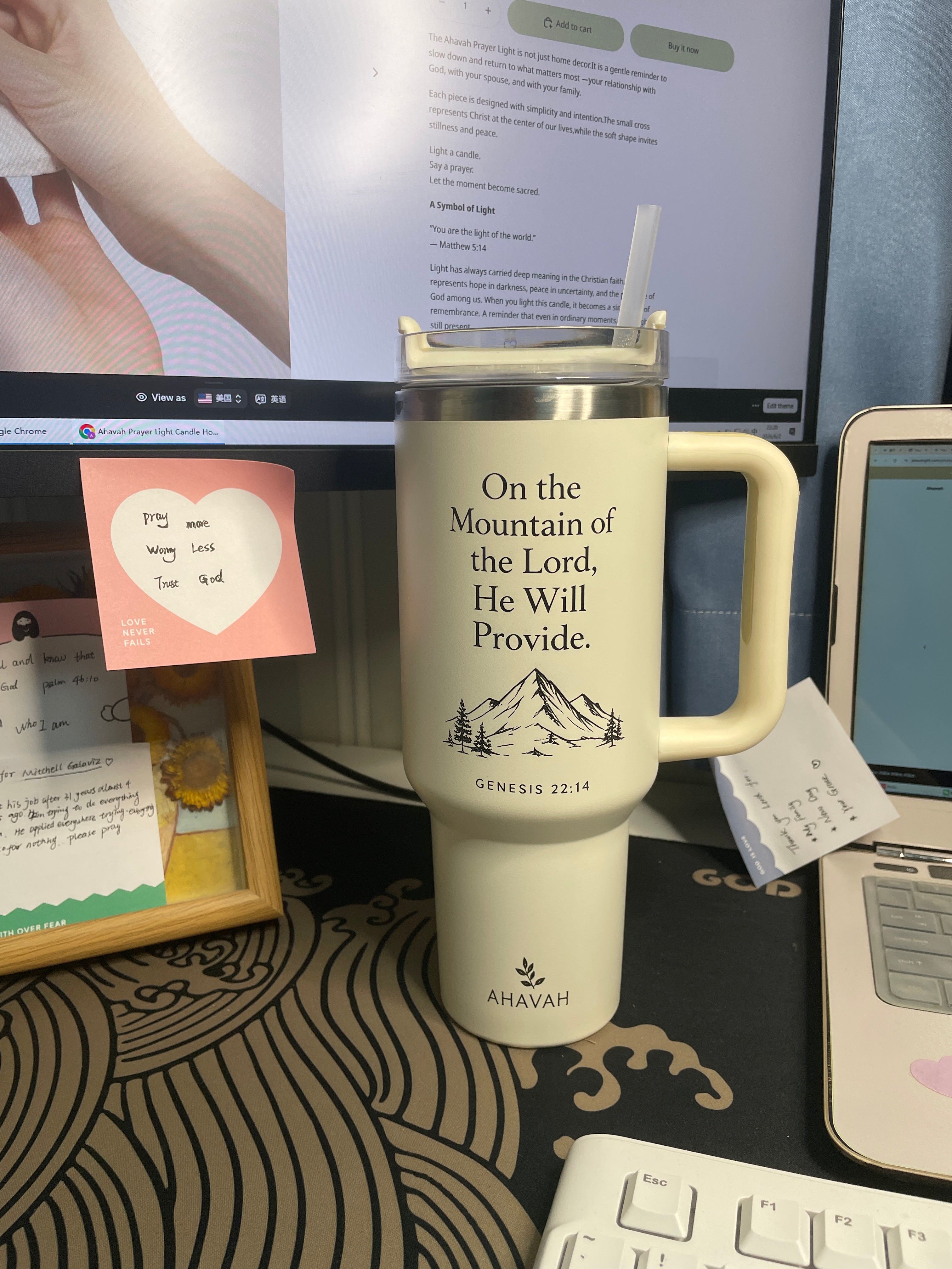 The Lord Will Provide™ 40oz Straw Tumbler