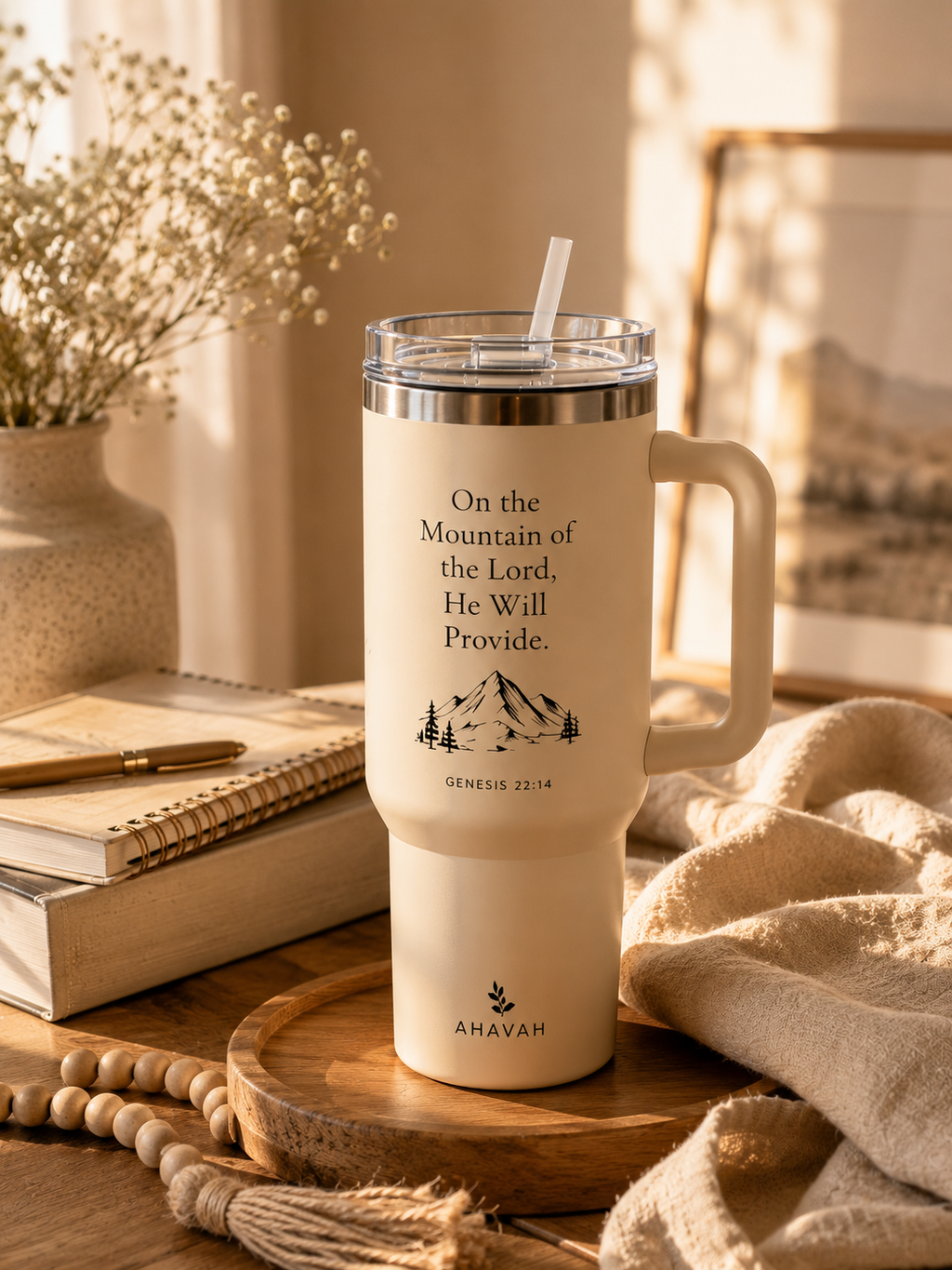 The Lord Will Provide™ Christian 40oz Straw Tumbler