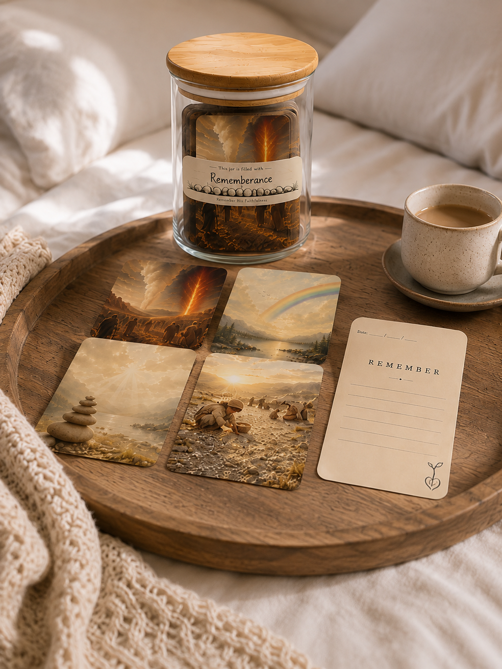 REMEMBER™ Christian Remembrance Jar – 100 Reflection Cards for Faith, Gratitude & God’s Faithfulness