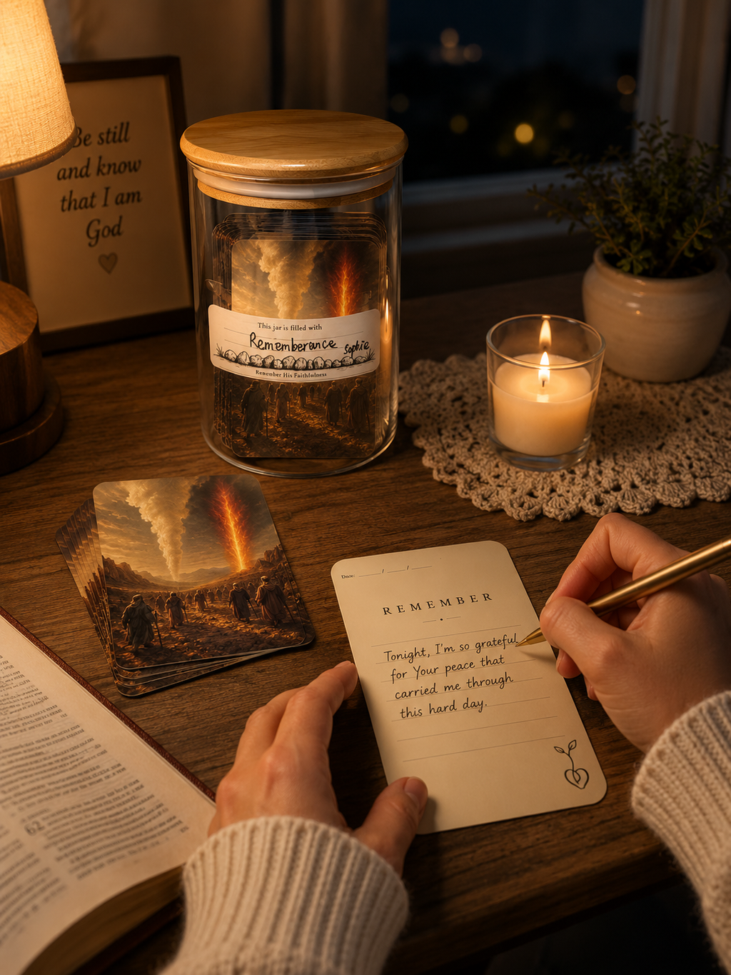 REMEMBER™ Christian Remembrance Jar – 100 Reflection Cards for Faith, Gratitude & God’s Faithfulness