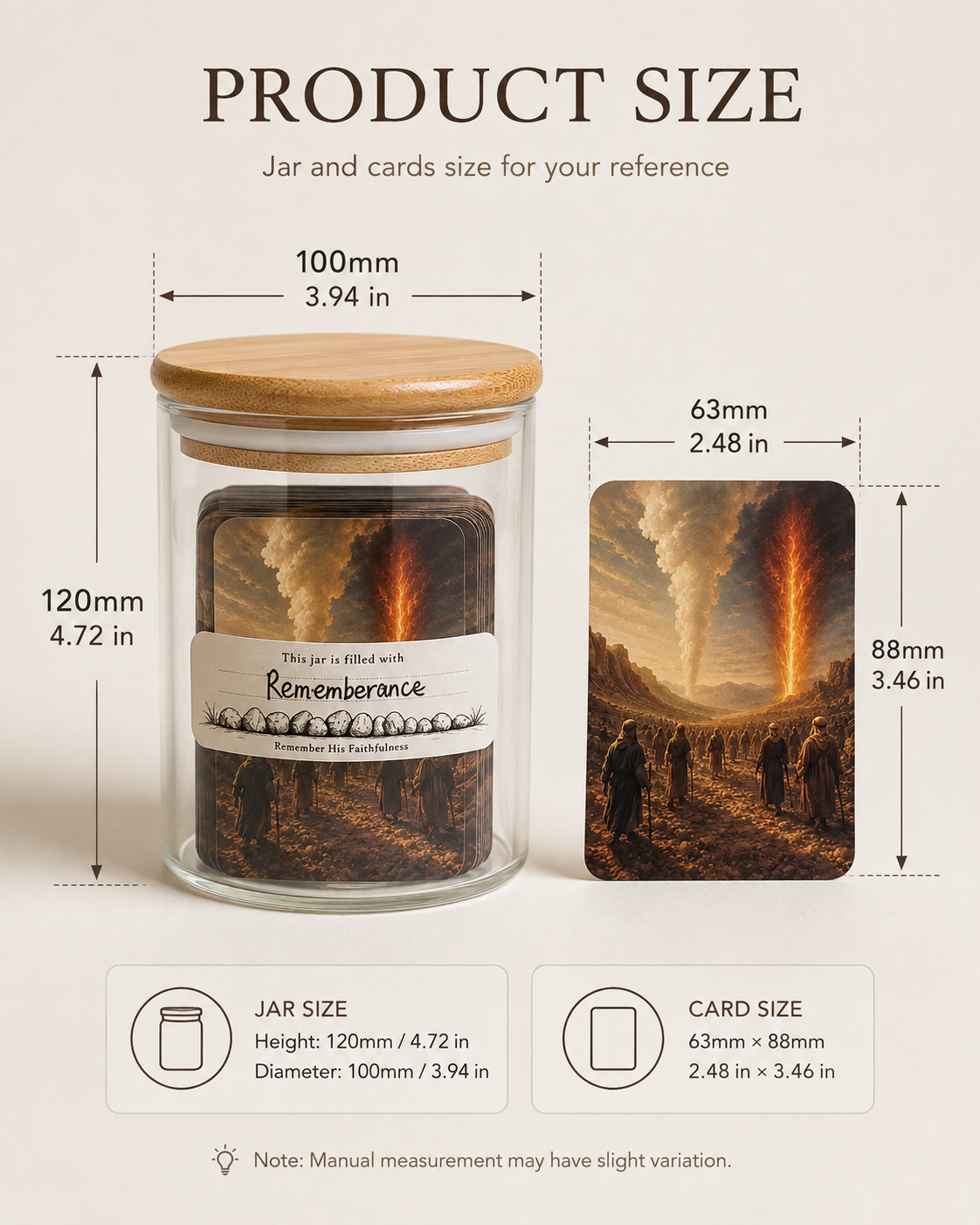 REMEMBER™ Christian Remembrance Jar – 100 Reflection Cards for Faith, Gratitude & God’s Faithfulness